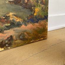 Charger l'image dans la galerie, Tableaux anciens, peintures sur toile paysages de rivière et papillon géant encadré