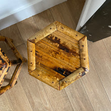 Charger l'image dans la galerie, Duo de tabourets gigognes en bambou