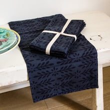 Charger l'image dans la galerie, 6 serviettes indiennes en coton, bleu nuit