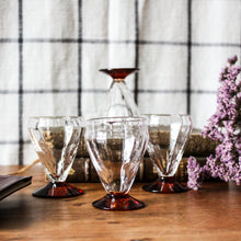 Charger l'image dans la galerie, Verres anciens en cristal soufflé Art Déco