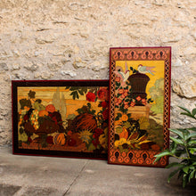 Charger l'image dans la galerie, Panneau en bois pyrogravé ancien décoration murale