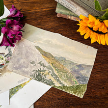 Charger l'image dans la galerie, Aquarelle aux montagnes vintage