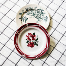 Charger l'image dans la galerie, Assiettes plates dépareillées anciennes Cibon faïence Floréal terre de fer