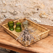 Charger l'image dans la galerie, Plateau en rotin vintage