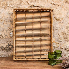 Charger l'image dans la galerie, Plateau en rotin vintage