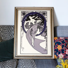 Charger l'image dans la galerie, Miroir publicitaire décor sérigraphié style Mucha