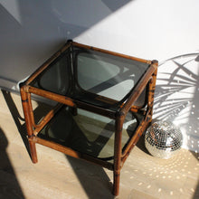 Charger l'image dans la galerie, Tables basse en rotin vintage