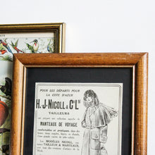 Charger l'image dans la galerie, Publicité H.J Nicoll 20's et cadre vintage