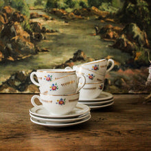 Charger l'image dans la galerie, Tasses et leurs sous-tasses à thé ou café Luneville