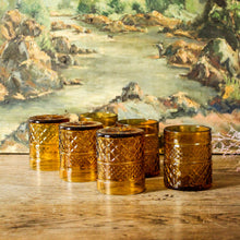 Charger l'image dans la galerie, Verres ambrés et ciselés vintage