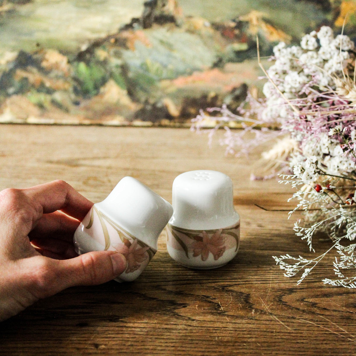 Salière poivrière pomme poire cuivre laiton fait main Art Déco - Label