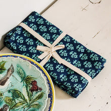 Charger l'image dans la galerie, 6 serviettes indiennes en coton, indigo
