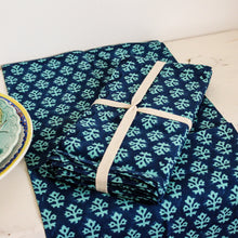 Charger l'image dans la galerie, 6 serviettes indiennes en coton, indigo
