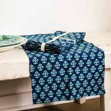 Charger l'image dans la galerie, 6 serviettes indiennes en coton, indigo

