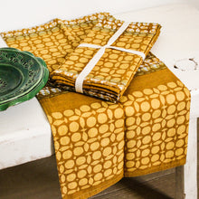 Charger l'image dans la galerie, 6 serviettes indiennes en coton, jaune
