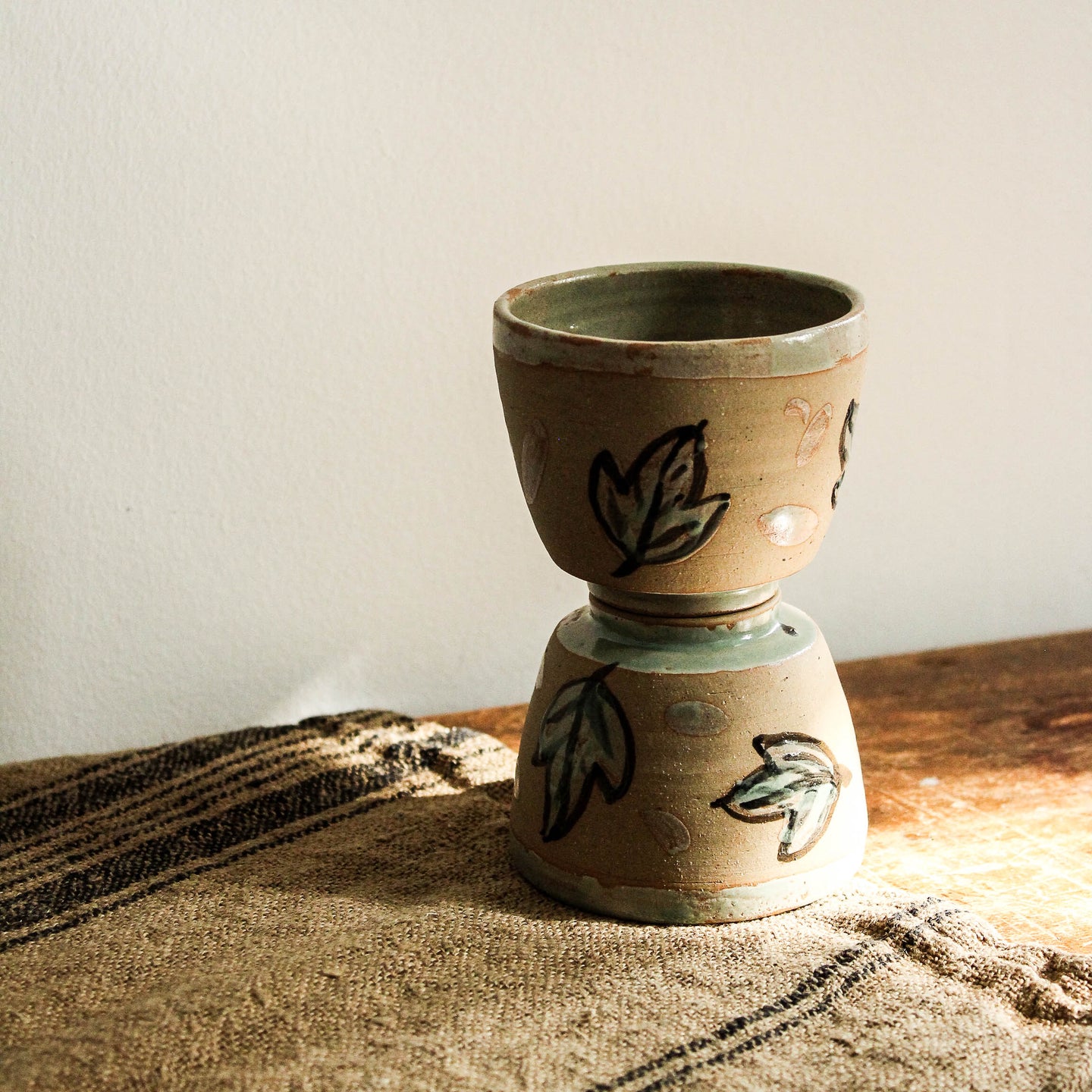 Duo de petites tasses à expresso en poterie