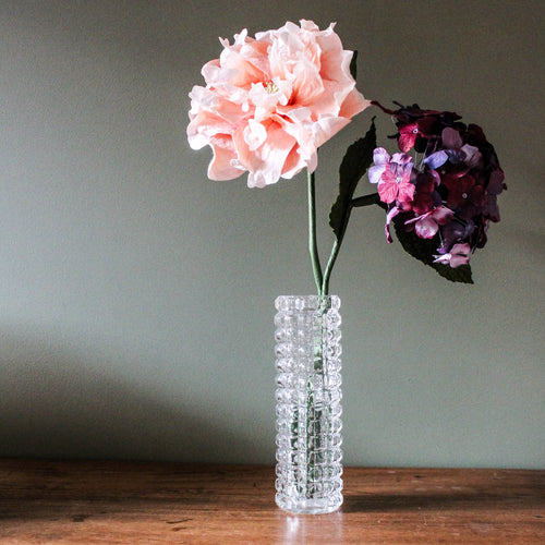 Vase en verre vintage taille moyenne soliflore