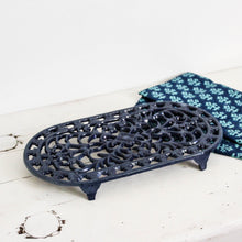 Charger l&#39;image dans la galerie, Dessous de plat bleu vintage
