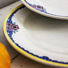 Charger l&#39;image dans la galerie, Duo d&#39;assiettes anciennes colorées
