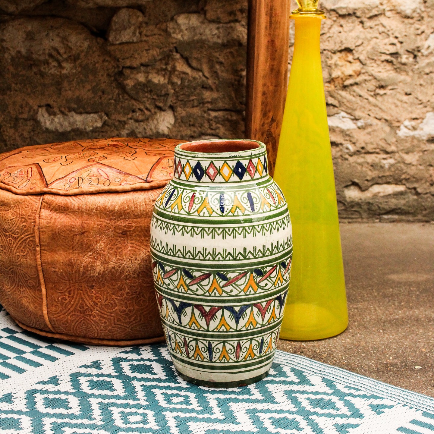 Grand vase artisanal marocain