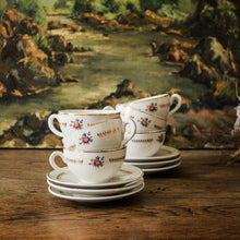 Charger l&#39;image dans la galerie, Tasses et leurs sous-tasses à thé ou café Luneville
